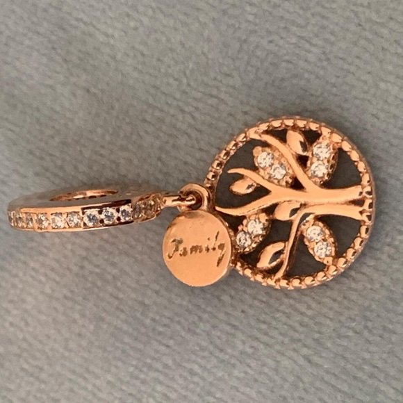 Genuine S925 rose gold family tree heritage charm genuine bargain for bracelet - Picture 3 of 3